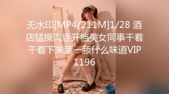 无水印[MP4/211M]1/28 酒店猛操肉丝开档美女同事干着干着下来舔一舔什么味道VIP1196